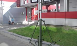 Прожекторная мачта с четырьмя прожекторами